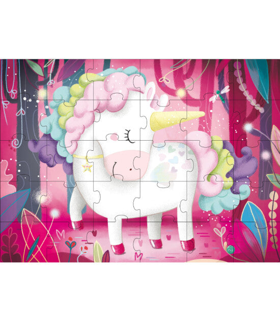 Puzzle The Magic Unicorn: Büyülü Unicorn - 30 Parça Puzzle ve Hikâye Kitabı