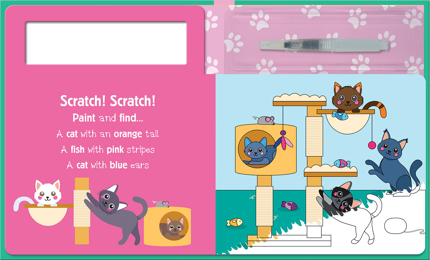 Search and Find Cats | Suyla Boyanan Eğlenceli Kedi Kitabı