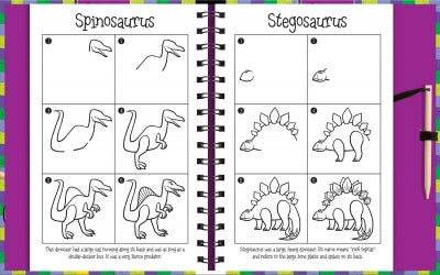 Scratch&Draw Dinosaurs | Dinozor Temalı Çiz-Kazı Yaratıcı Sanat Kitabı