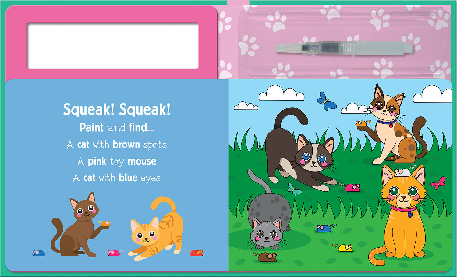 Search and Find Cats | Suyla Boyanan Eğlenceli Kedi Kitabı