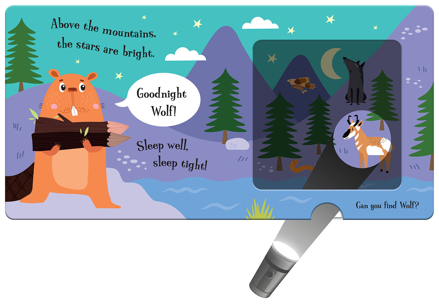 Goodnight Beaver – Sihirli Fenerli Uyku Kitabı (Magic Torch Books)