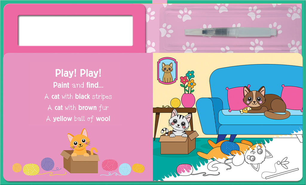 Search and Find Cats | Suyla Boyanan Eğlenceli Kedi Kitabı
