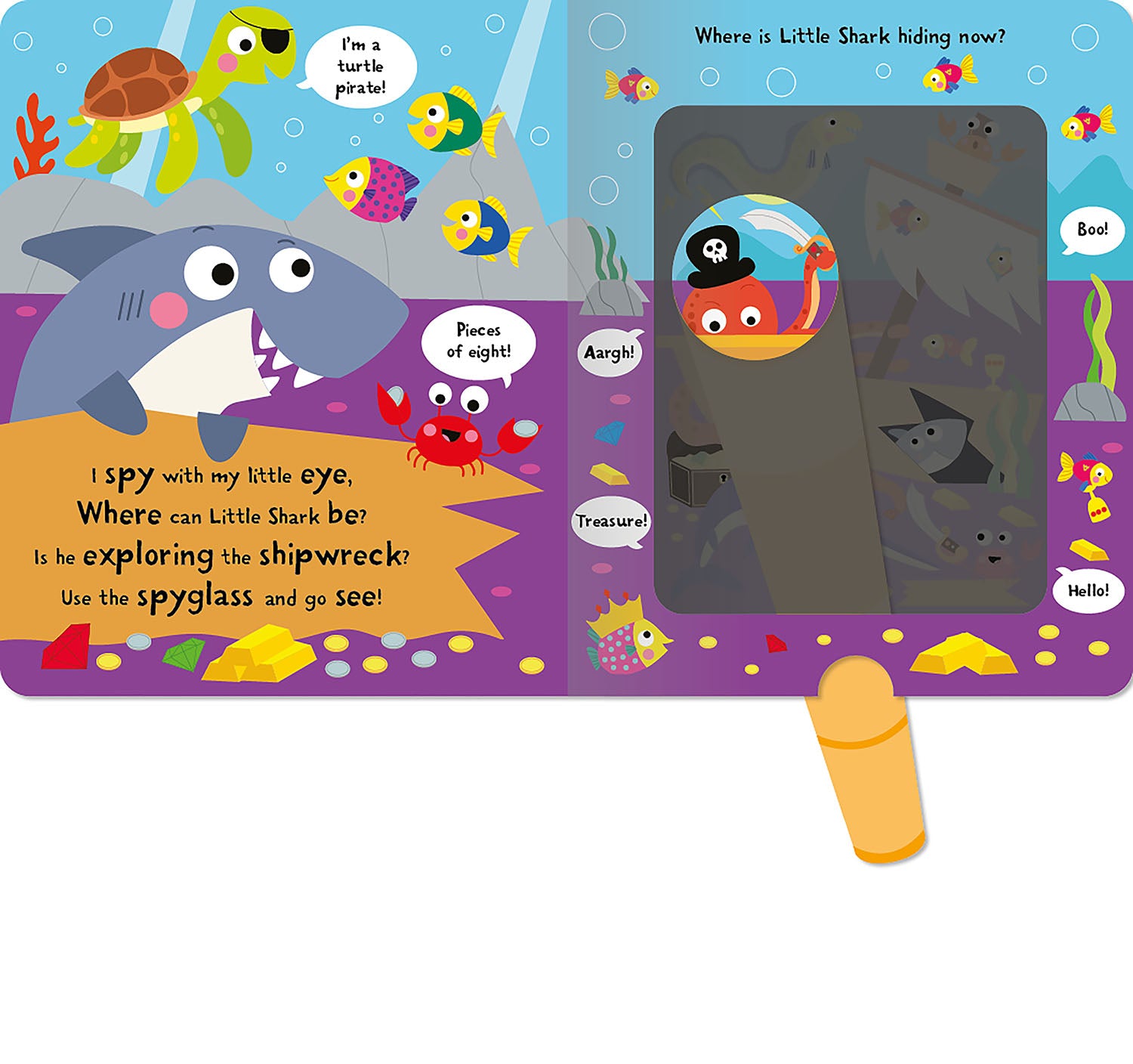 Big Shark Little Shark | Sihirli Mercekli Denizaltı Saklambaç Kitabı | Keşfet, Bul, Eğlen!