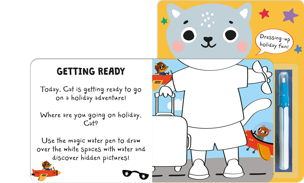 What Will You Wear, Cat? – Sihirli Su Boyama Kitabı (Tatilde Ne Giyeceksin, Kedi?)