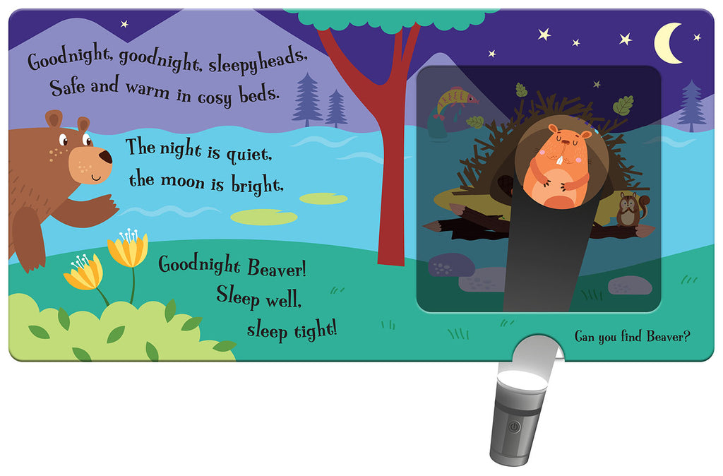 Goodnight Beaver – Sihirli Fenerli Uyku Kitabı (Magic Torch Books)