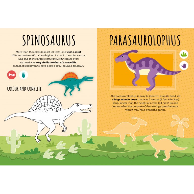 Stickers and Activities: Dinosaurs - Dinozor Temalı Stickerlı Etkinlik Kitabı (3+ Yaş)