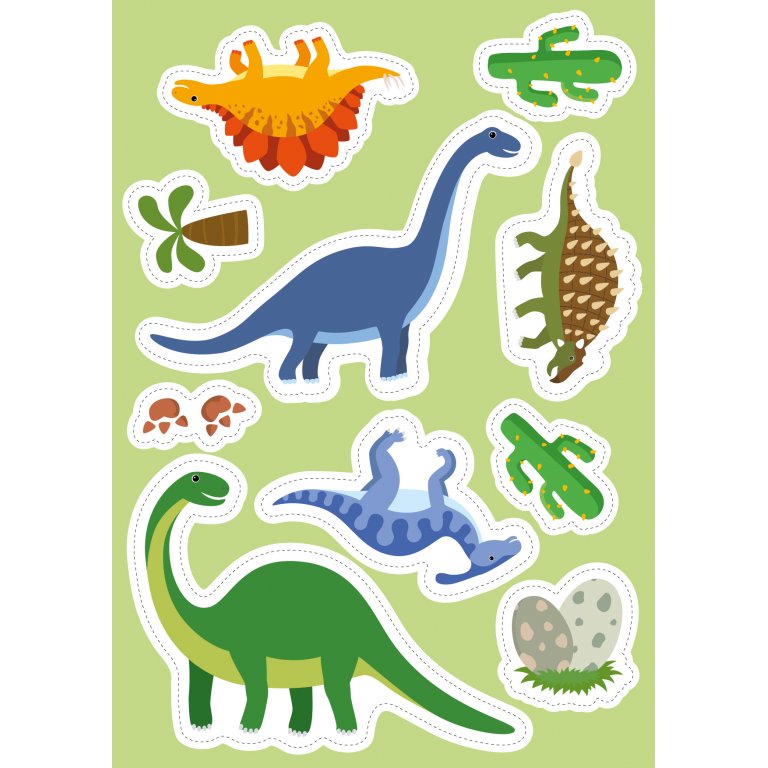 Stickers and Activities: Dinosaurs - Dinozor Temalı Stickerlı Etkinlik Kitabı (3+ Yaş)