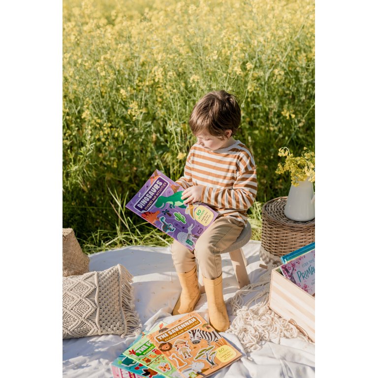 Stickers and Activities: Dinosaurs - Dinozor Temalı Stickerlı Etkinlik Kitabı (3+ Yaş)