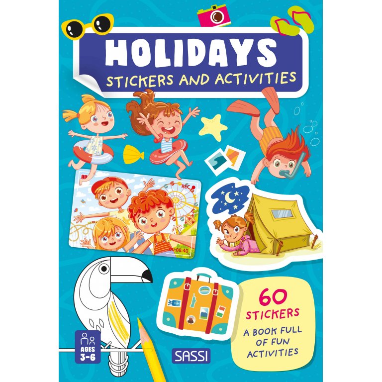 Stickers and Activities: Holidays - Tatil Temalı Stickerlı Etkinlik Kitabı (3+ Yaş)