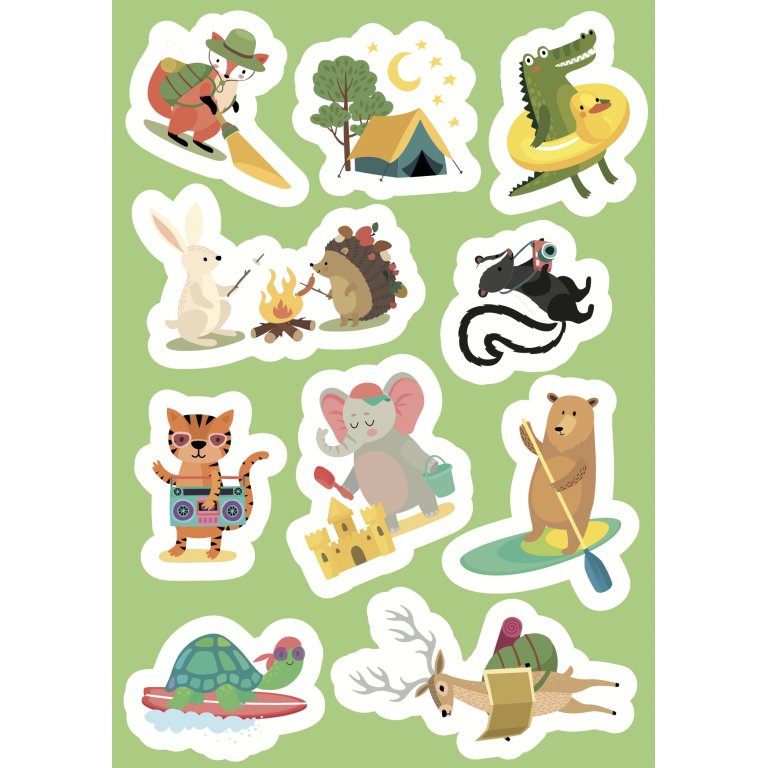 Stickers and Activities: Holidays - Tatil Temalı Stickerlı Etkinlik Kitabı (3+ Yaş)