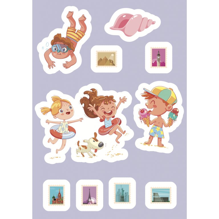 Stickers and Activities: Holidays - Tatil Temalı Stickerlı Etkinlik Kitabı (3+ Yaş)