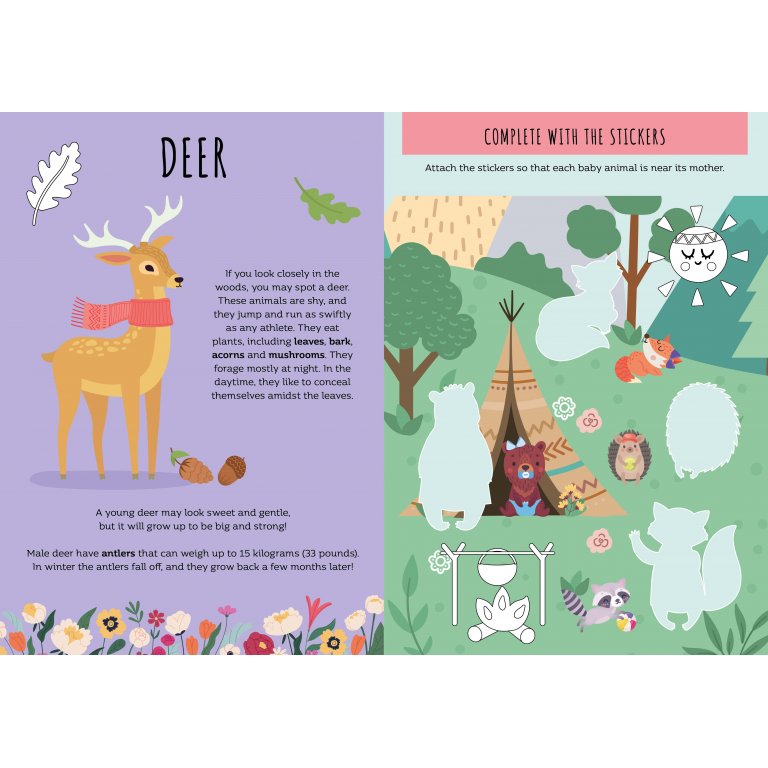 Stickers and Activities: The Forest – Orman Hayvanları Temalı Stickerlı Etkinlik Kitabı (3+ Yaş)