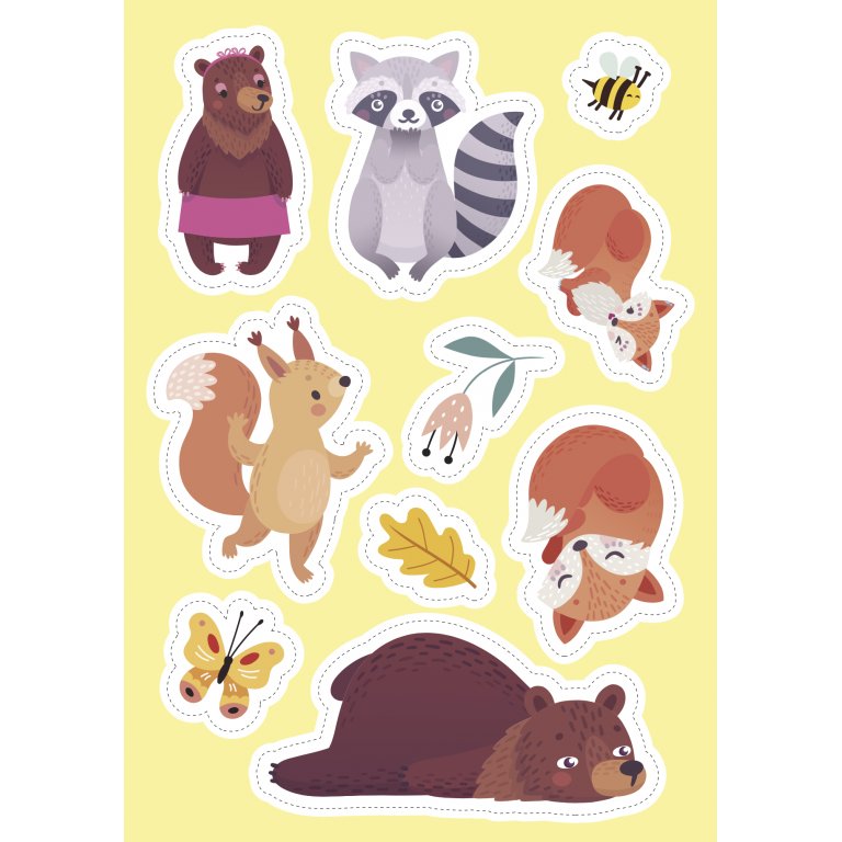 Stickers and Activities: The Forest – Orman Hayvanları Temalı Stickerlı Etkinlik Kitabı (3+ Yaş)