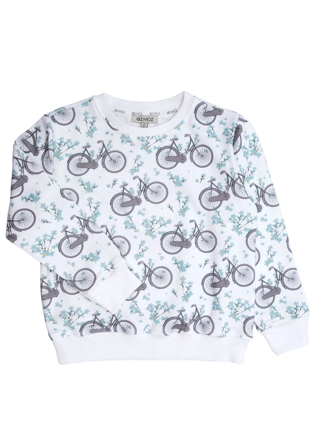 Bisiklet Desenli Baharlık Çocuk Sweatshirt