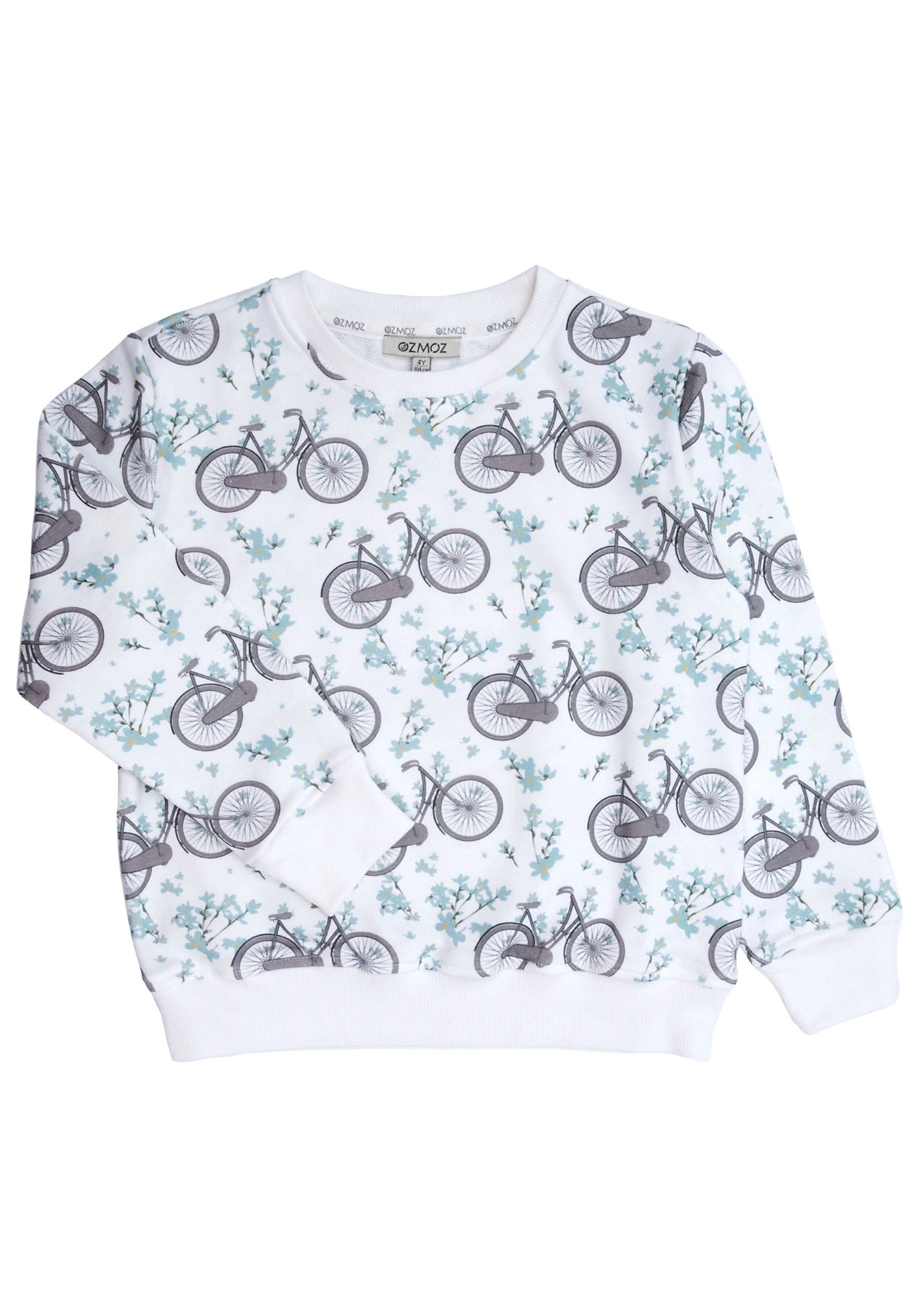 Bisiklet Desenli Baharlık Çocuk Sweatshirt