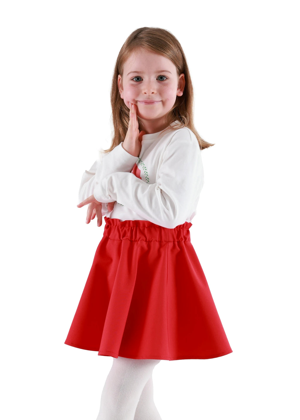 Kırmızı Kloş Kız Çocuk Etek | 29 Ekim & 23 Nisan Kombinlerine Uygun
