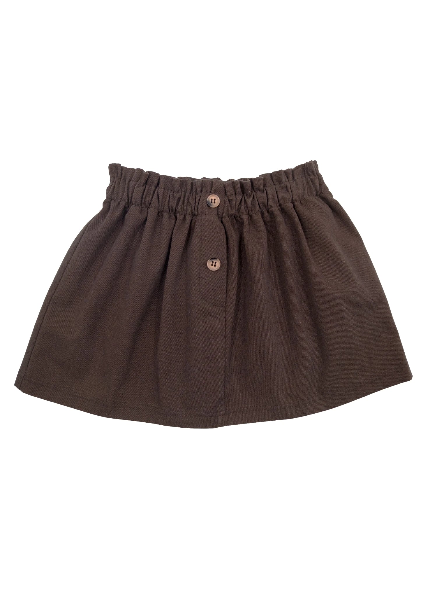 Kahverengi Kışlık Minik Kız Çocuk Etek - %100 Pamuk